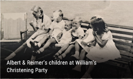 Albert & Reimer's children at William's Christening party