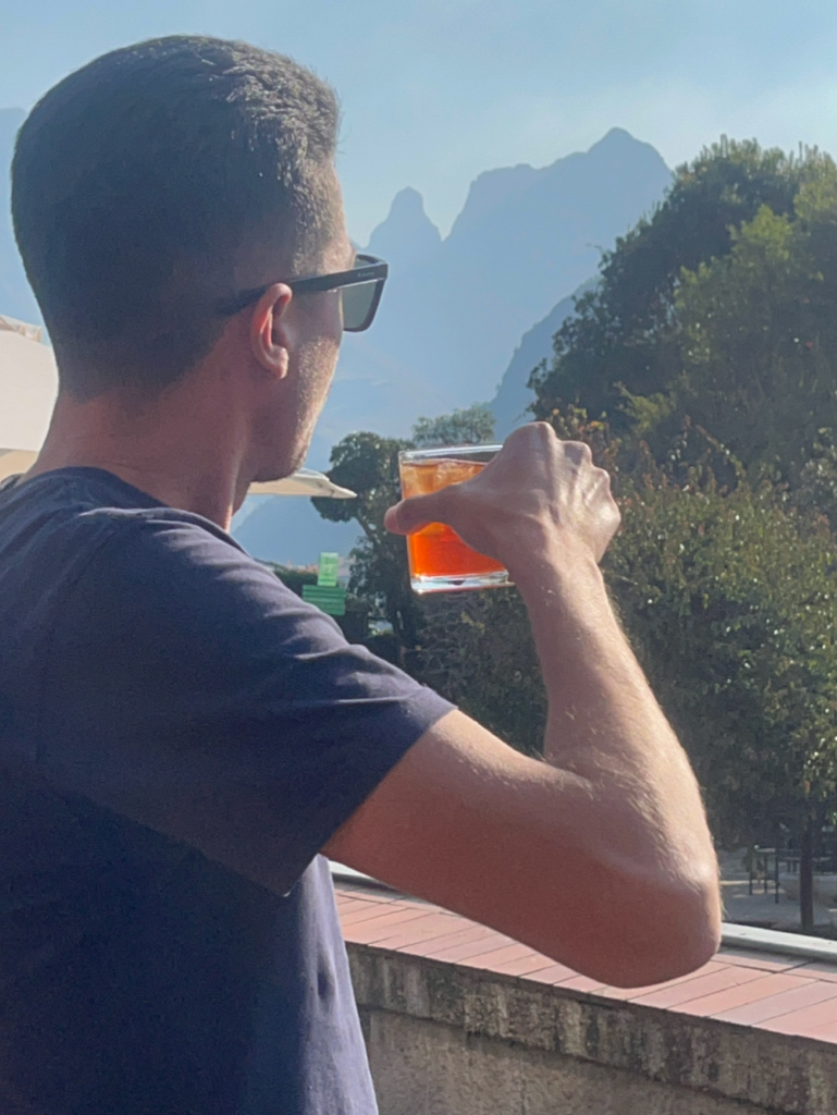 Man drinking juice