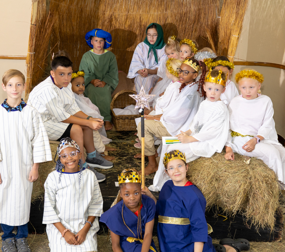 Children acting in a play