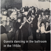 Guests dancing in the ballroom in the 1950's