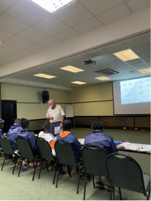 Staff being trained at Cathedral Peak Hotel